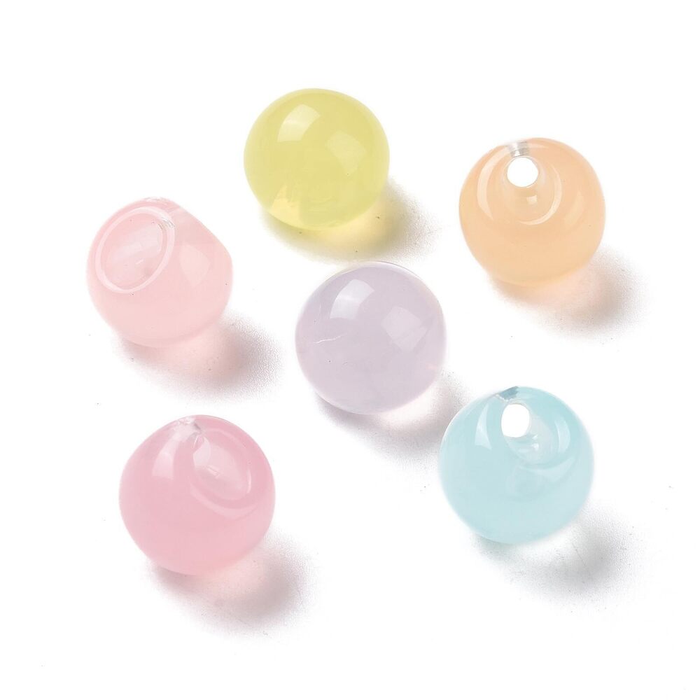 4375 360 pcs Mixed Colors Teardrop Acrylic Charms Round Drop Shaped Charms